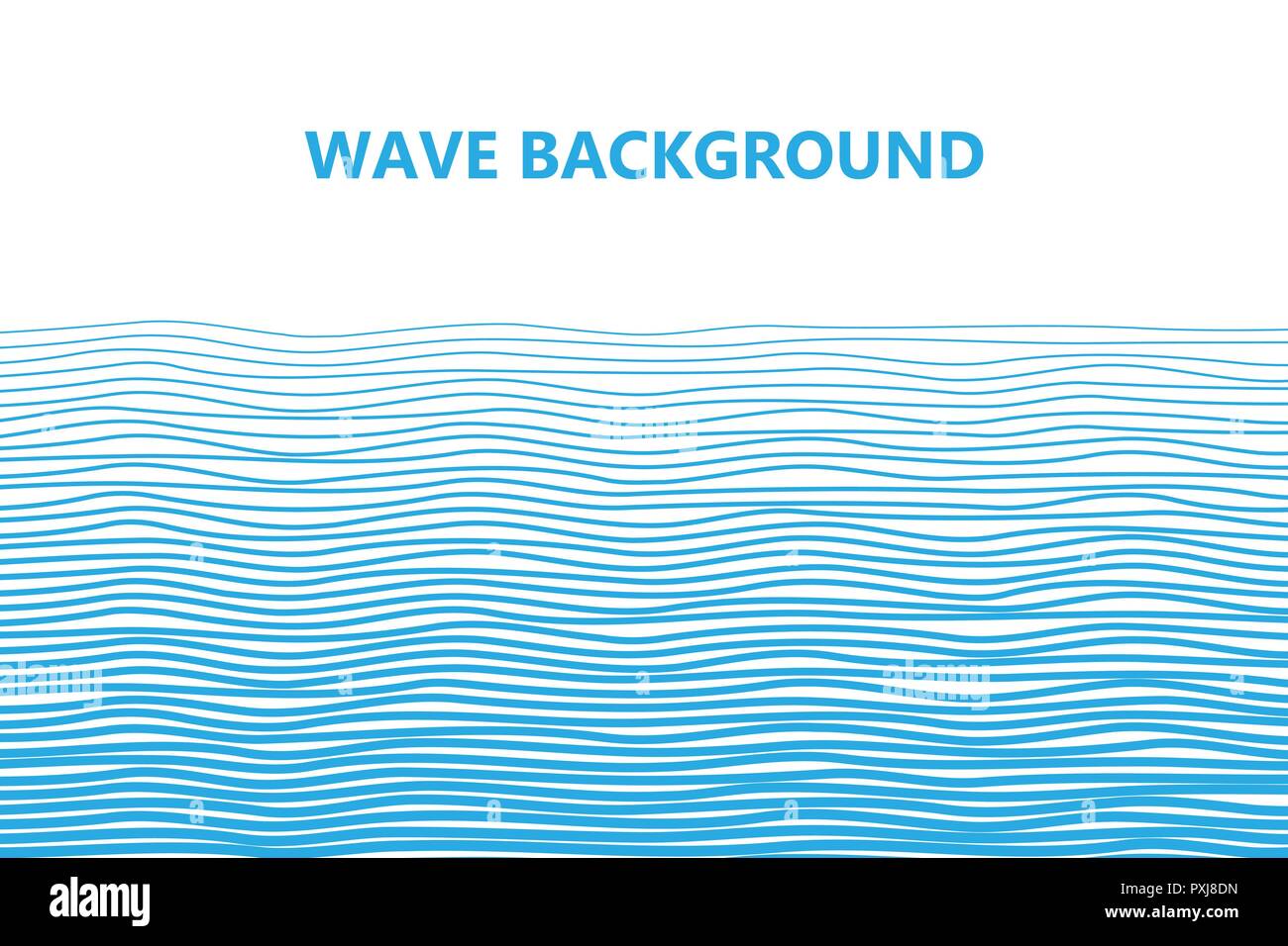 Abstract blue lines wave background, Vector illustration Stock Vector ...