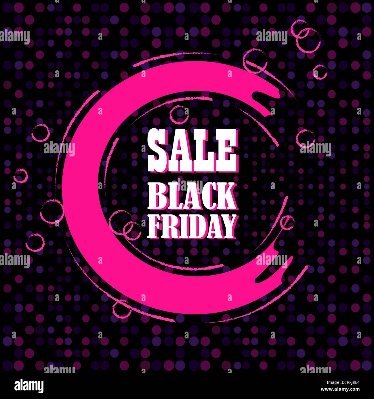 Black Friday sale colorful background. Vector illustration Stock Vector