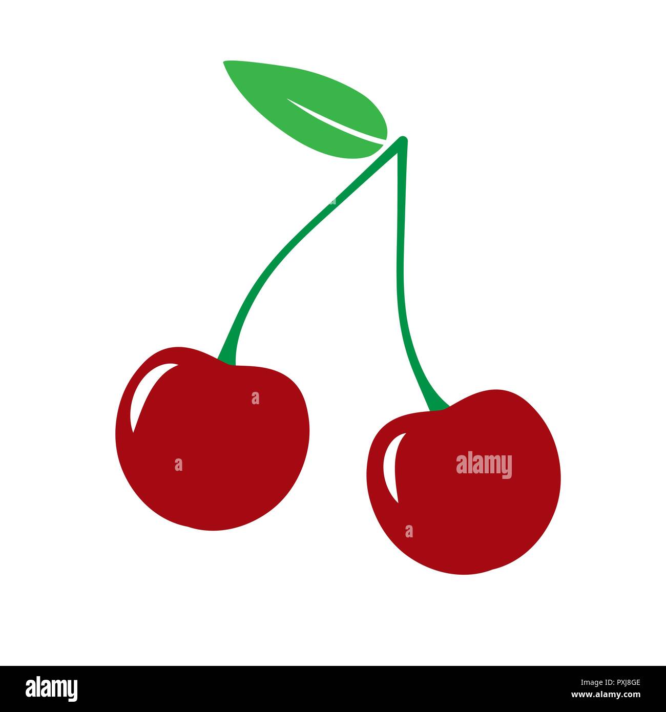 Garden cherry icon. Vector illustration, Isolatrd on white background ...