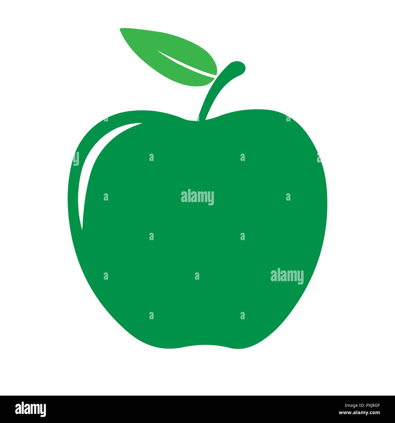 Green apple icon. Vector illustration, Isolatrd on white background ...