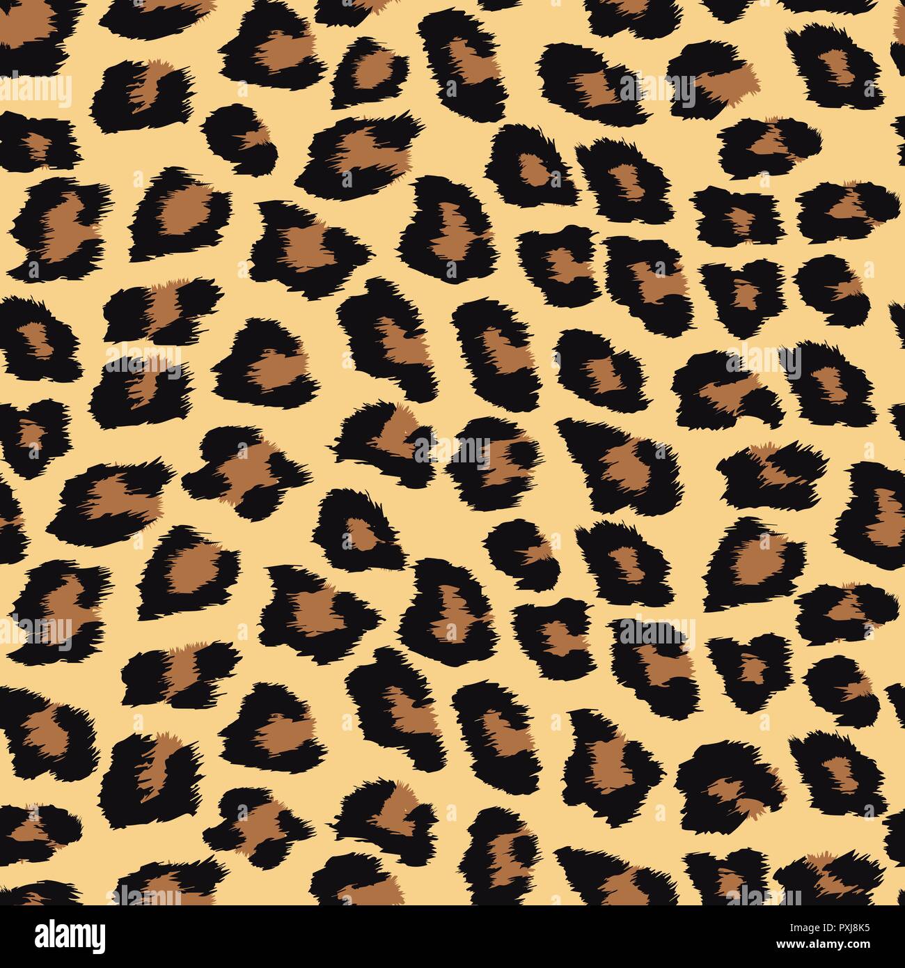 seamless pattern with leopard skin. Animal print Stock Vector