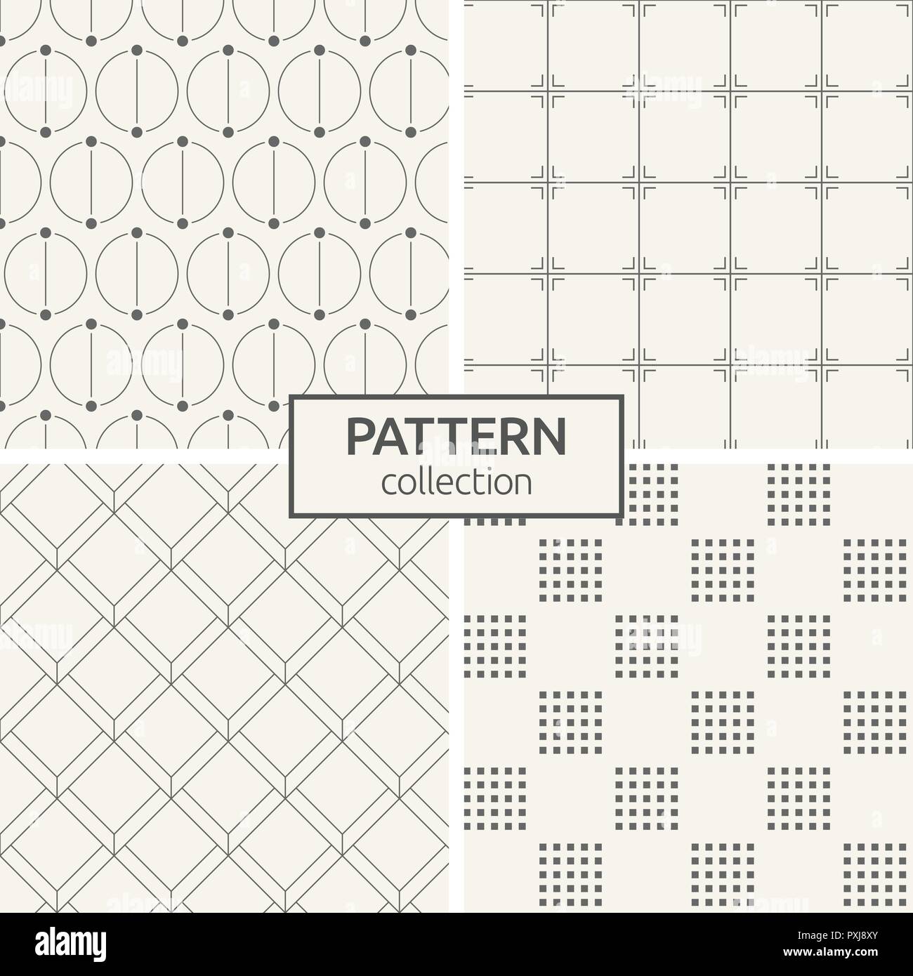 Pattern Seperated Set of four seamless patterns. Abstract trendy vector backgrounds ...