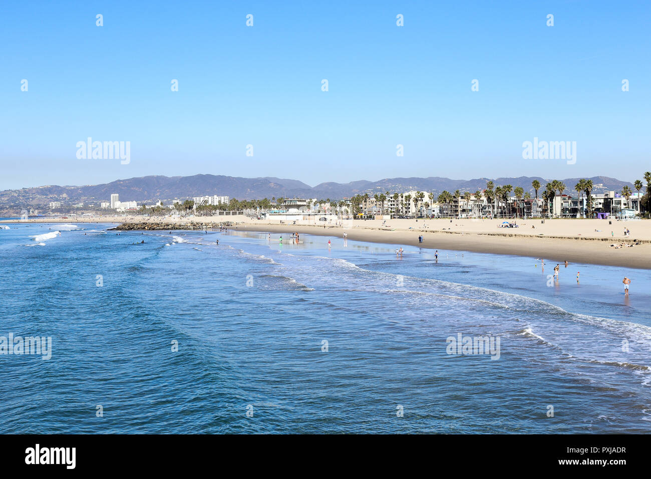 A typical southern California sunny day at Venice beach, California Stock Photo