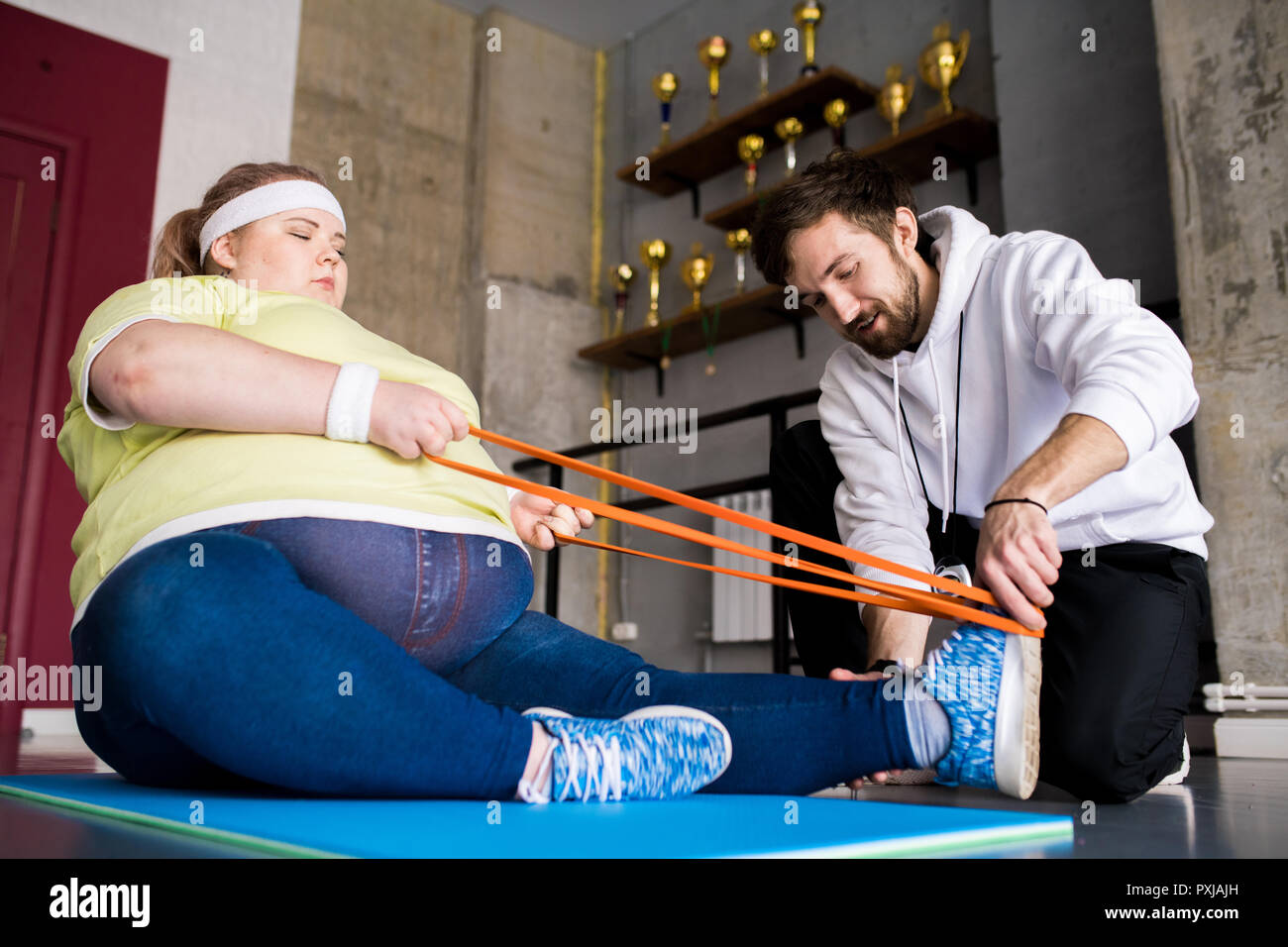 Weight fitness class overweight hires stock photography and images Alamy