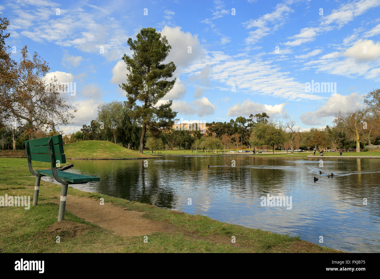 Peaceful afternoon at Ralph B.Clark Regional Park, Buena Park California Stock Photo