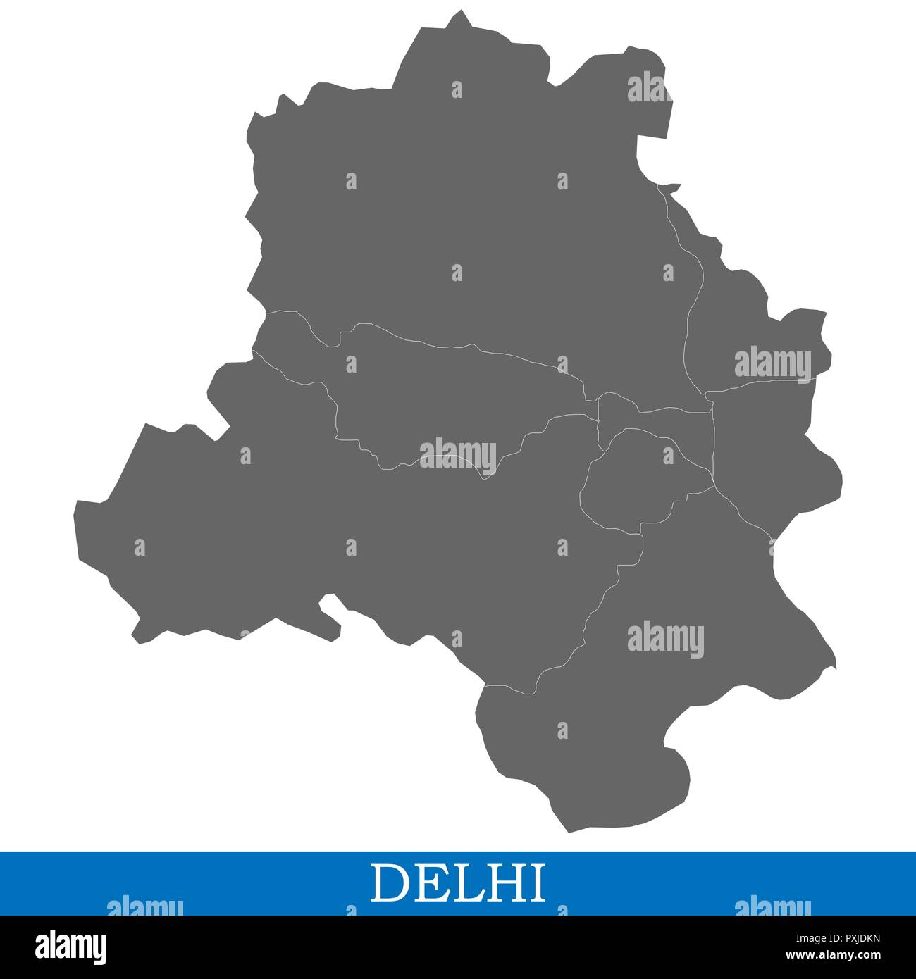 Map Of Delhi Borders High Quality Map Of Delhi Is A City Of India, With Borders Of Districts  Stock Vector Image & Art - Alamy