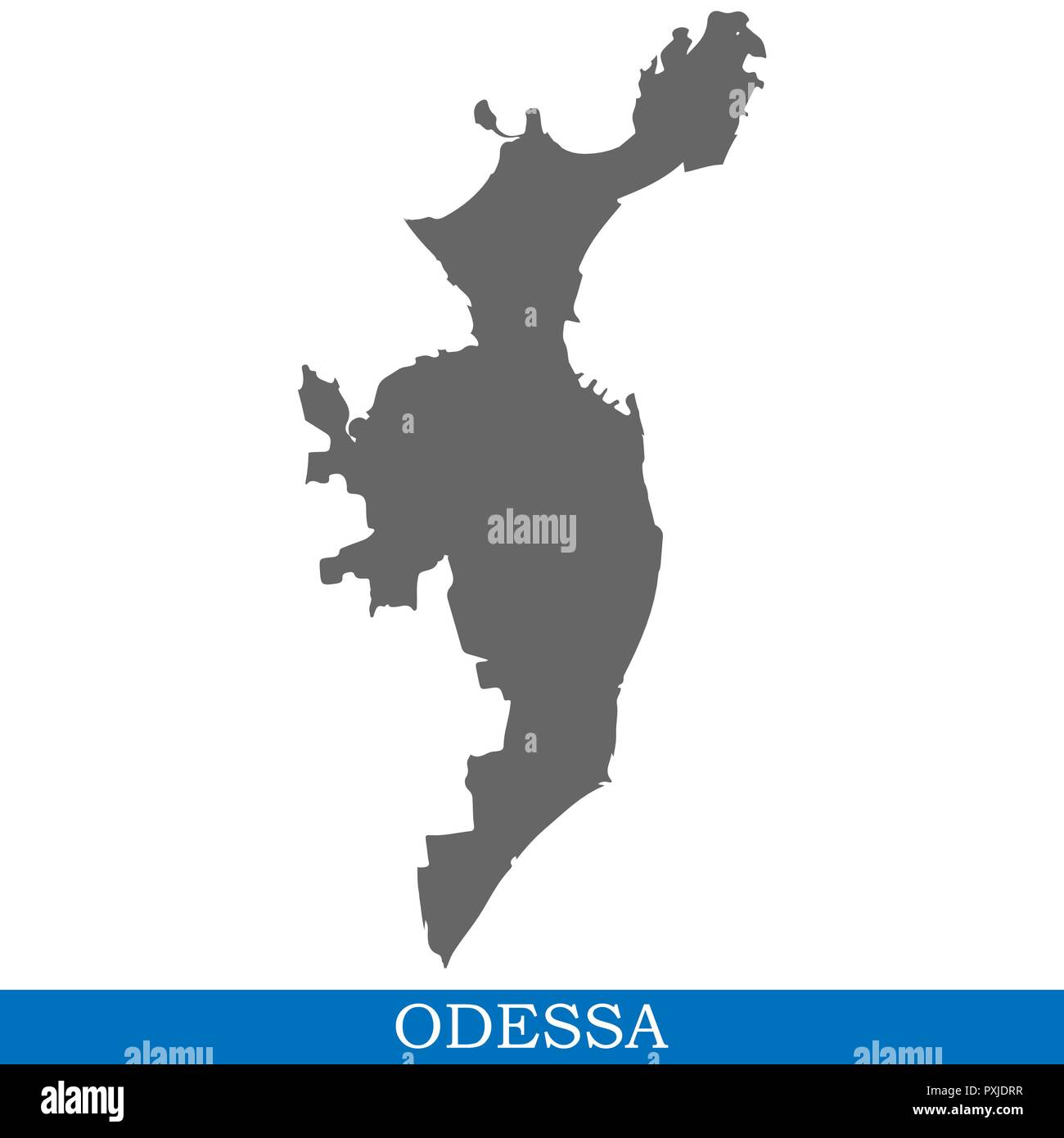 High Quality Map Of Odessa Is A City In Ukraine With Borders Of Districts PXJDRR 