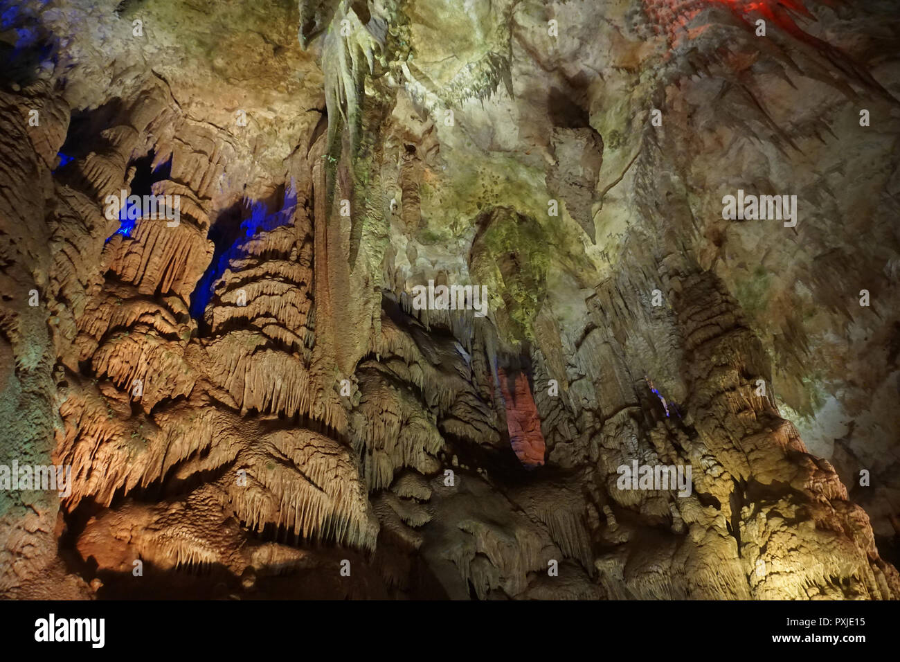 Stalactites and Stalagmites Interior View of Prometheus Cave with ...