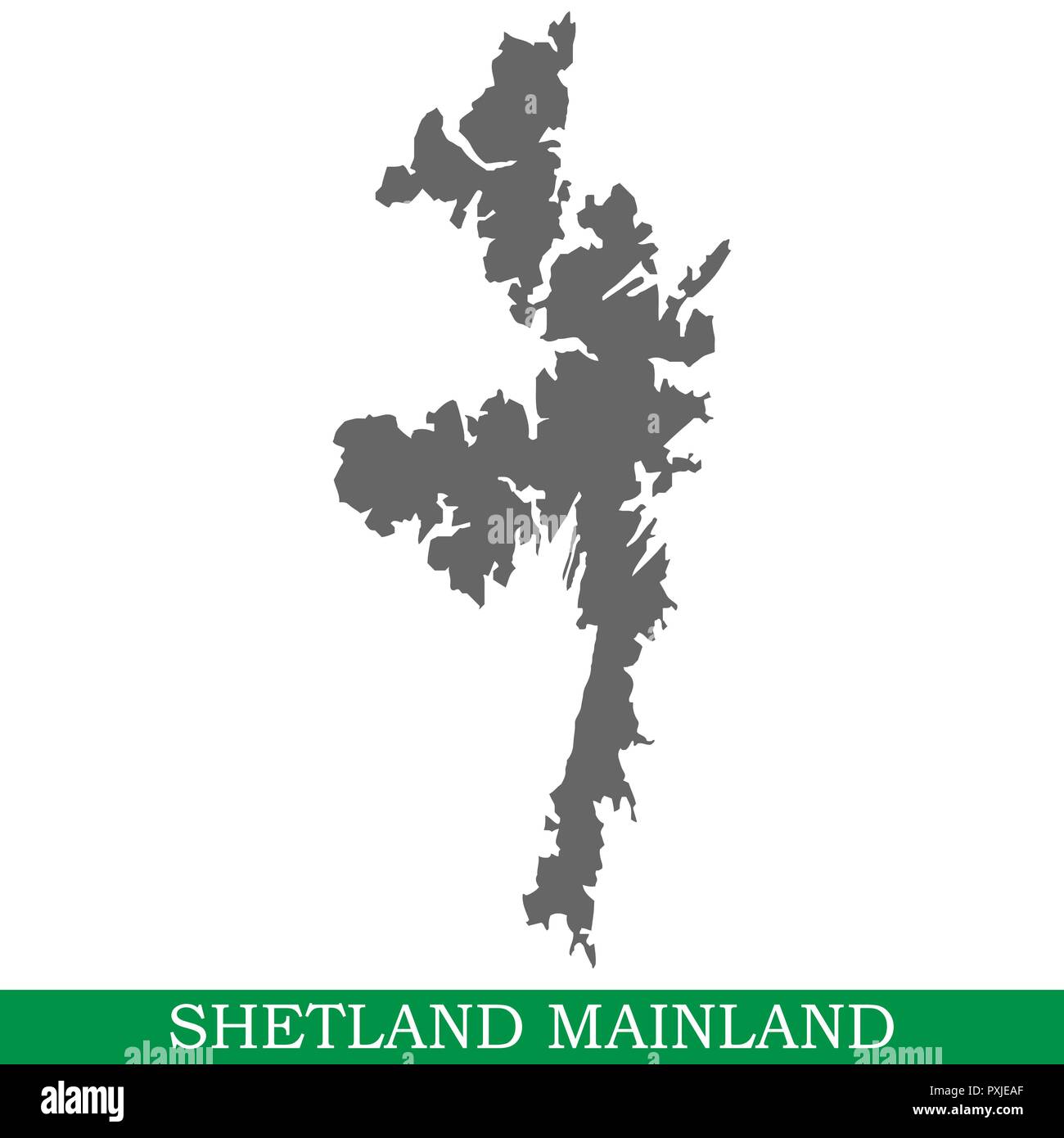 High quality map of Shetland Mainland is a island in United Kingdom