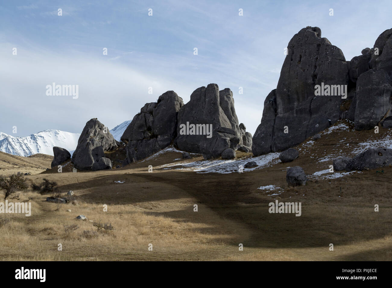 South Island, New Zealand. High country landscape Stock Photo