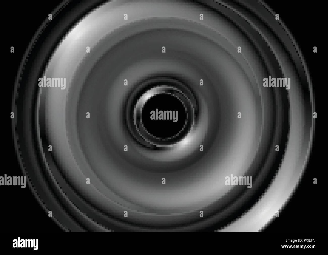 Dark grey monochrome circles abstract vector background Stock Vector