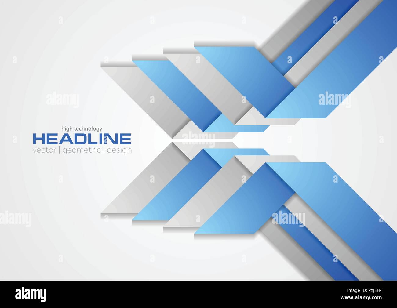 Abstract blue and grey tech business template background. Vector design Stock Vector