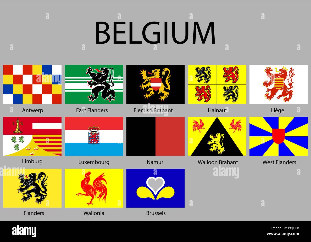 Все флаги Бельгии за всю историю