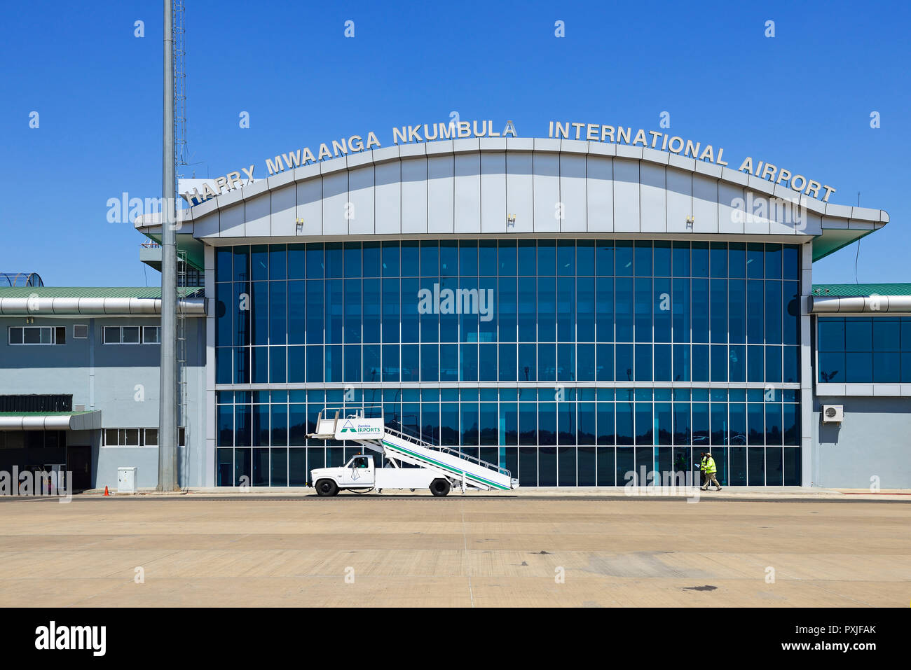 Harry Mwanga Nkumbula International Airport, Livingstone, Zambia Stock Photo
