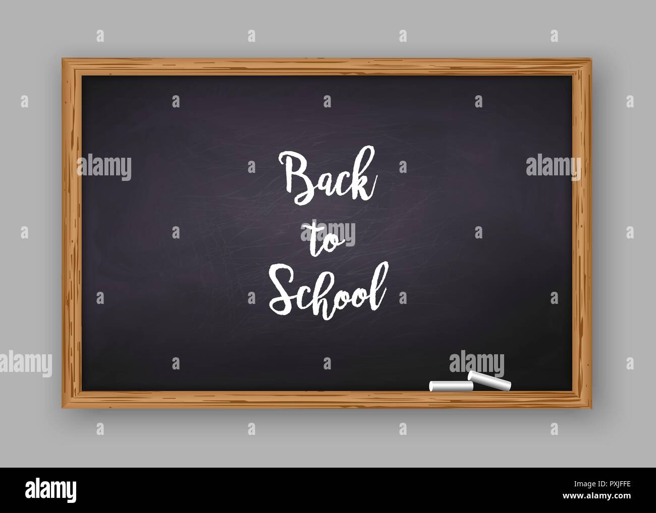 Back to School text on Chalkboard , Vector Illustration Stock Vector ...