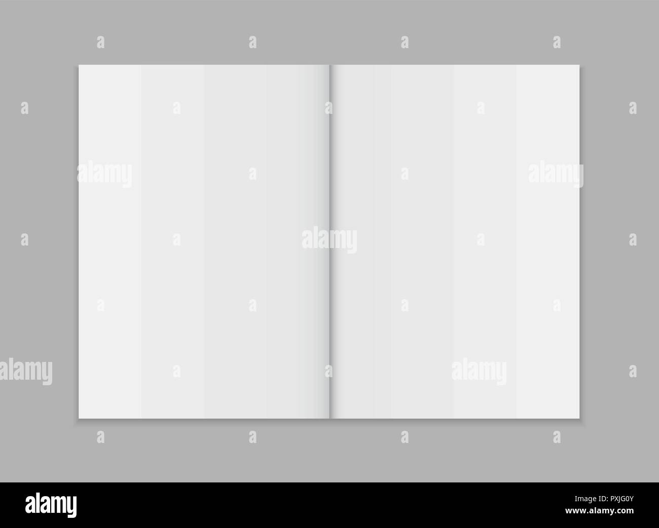 Blank open magazine template. brochure mockup cover Stock Vector In Blank Magazine Spread Template