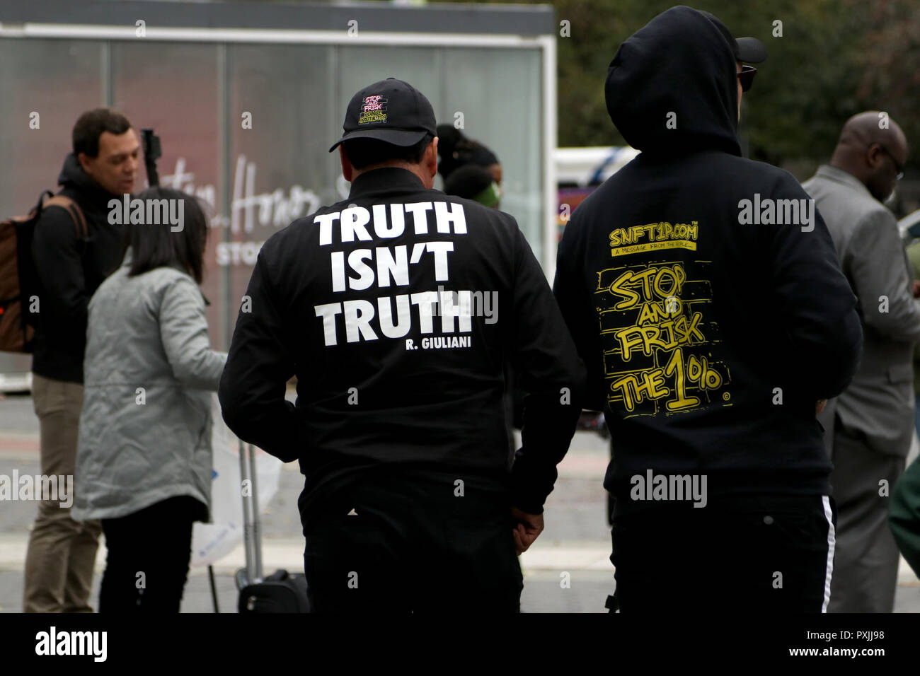 New York City, New York, USA. 22nd Oct, 2018. Activist organization ""˜RiseUpOctober' held its 23rd National Day of Protest to Stop Police Brutality at Foley Square in downtown Manhattan on 22 October 2018. The midday rally and march is a day that activists come together to with those who have lost loved one's as a result of encounters with US law enforcement. Credit: G. Ronald Lopez/ZUMA Wire/Alamy Live News Stock Photo