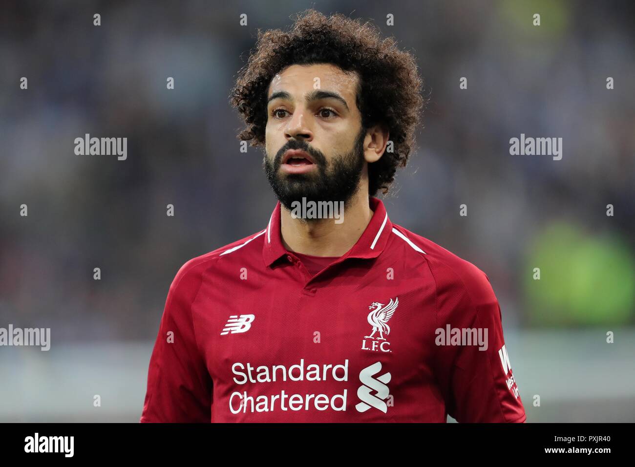 MOHAMED SALAH LIVERPOOL FC HUDDERSFIELD TOWN FC V LIVERPOOL FC, PREMIER LEAGUE JOHN SMITH'S STADIUM, HUDDERSFIELD, ENGLAND 20 October 2018 GBD12799 STRICTLY EDITORIAL USE ONLY. If The Player/Players Depicted In This Image Is/Are Playing For An English Club Or The England National Team. Then This Image May Only Be Used For Editorial Purposes. No Commercial Use. The Following Usages Are Also Restricted EVEN IF IN AN EDITORIAL CONTEXT: Use in conjuction with, or part of, any unauthorized audio, video, data, fixture lists, club/league logos, Betting, Games or any 'live' service Stock Photo