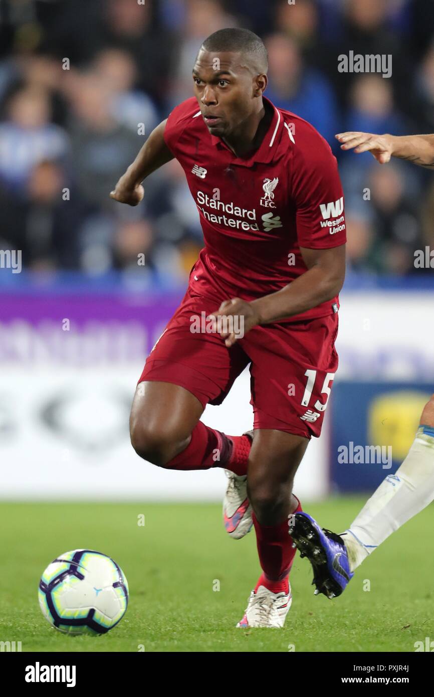 DANIEL STURRIDGE LIVERPOOL FC HUDDERSFIELD TOWN FC V LIVERPOOL FC, PREMIER LEAGUE JOHN SMITH'S STADIUM, HUDDERSFIELD, ENGLAND 20 October 2018 GBD12821 STRICTLY EDITORIAL USE ONLY. If The Player/Players Depicted In This Image Is/Are Playing For An English Club Or The England National Team. Then This Image May Only Be Used For Editorial Purposes. No Commercial Use. The Following Usages Are Also Restricted EVEN IF IN AN EDITORIAL CONTEXT: Use in conjuction with, or part of, any unauthorized audio, video, data, fixture lists, club/league logos, Betting, Games or any 'live' serv Stock Photo