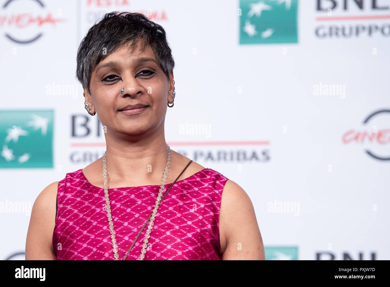 Rome, Italy. 23rd Oct 2018. Bharathi Mehra attends 'My Dear Prime Minister' phootcall during the 13th Rome Film Fest at Auditorium Parco Della Musica on 23 October 2018. Credit: Giuseppe Maffia/Alamy Live News Stock Photo