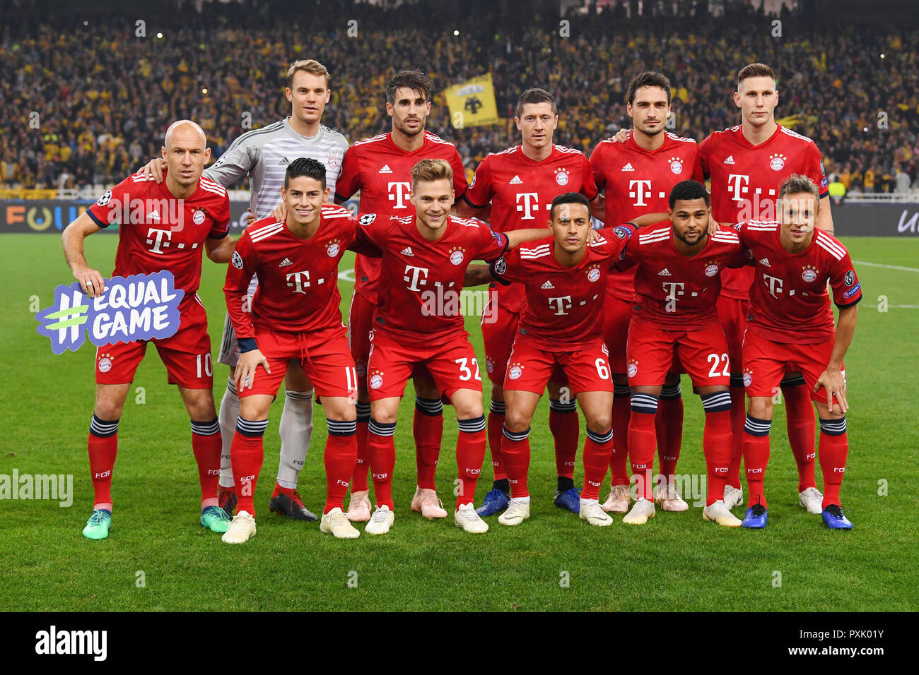 Athens, Griechenland. 23rd Oct, 2018. Team photo FC Bayern Munich.  GES/Football/UEFA Champions League: AEK Athens - FC Bayern Munich,  23.10.2018 Football/Soccer: UEFA Champions League: AEK Athens vs. FC Bayern  Munich, Athens, October