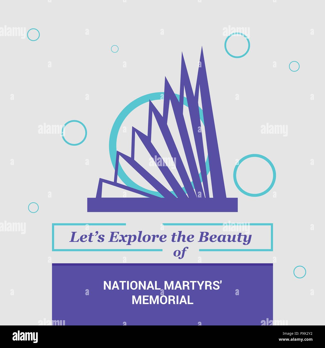 Let's Explore the beauty of National Martyrs Memorial Savarâ€Ž, Bangladesh National Landmarks Stock Vector