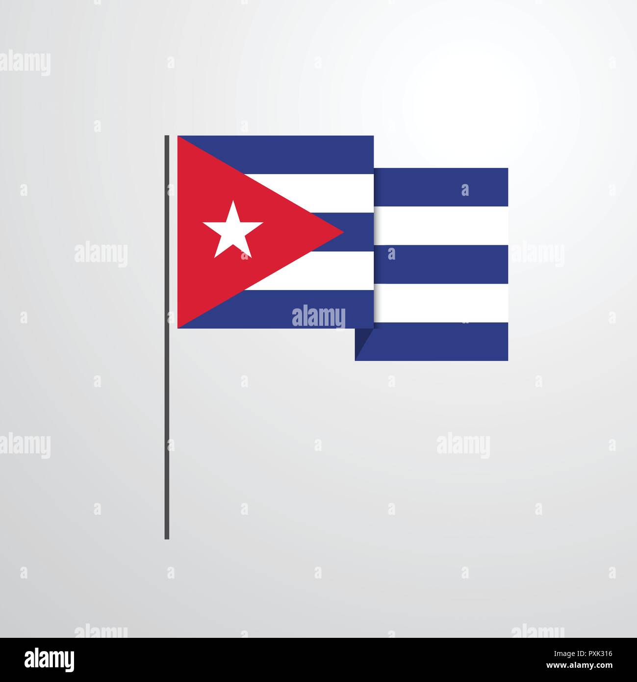 Cuba waving Flag design vector Stock Vector