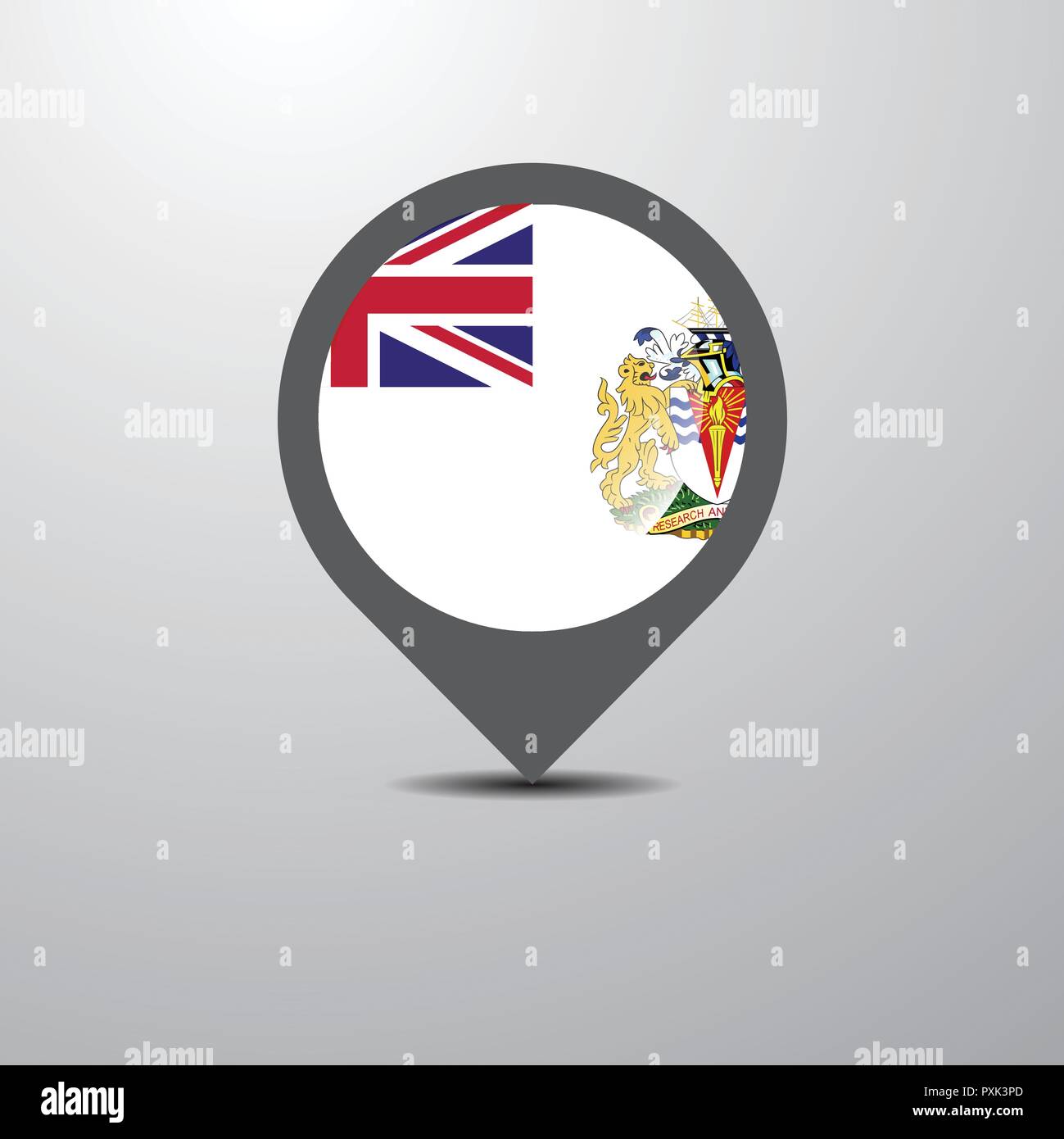 British antarctic Territory Map Pin Stock Vector Image & Art - Alamy