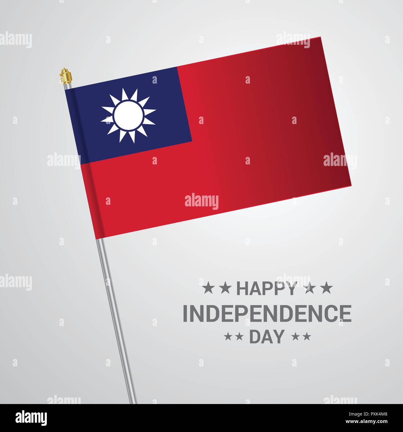 taiwan independence day typographic