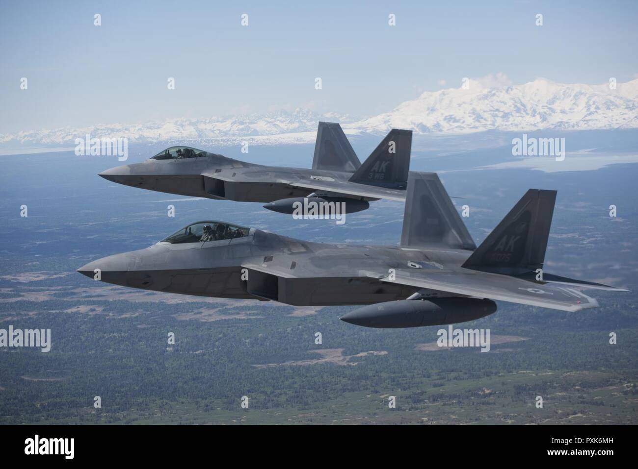 Two U S Air Force F 22 Raptor Aircraft Assigned To The 3rd