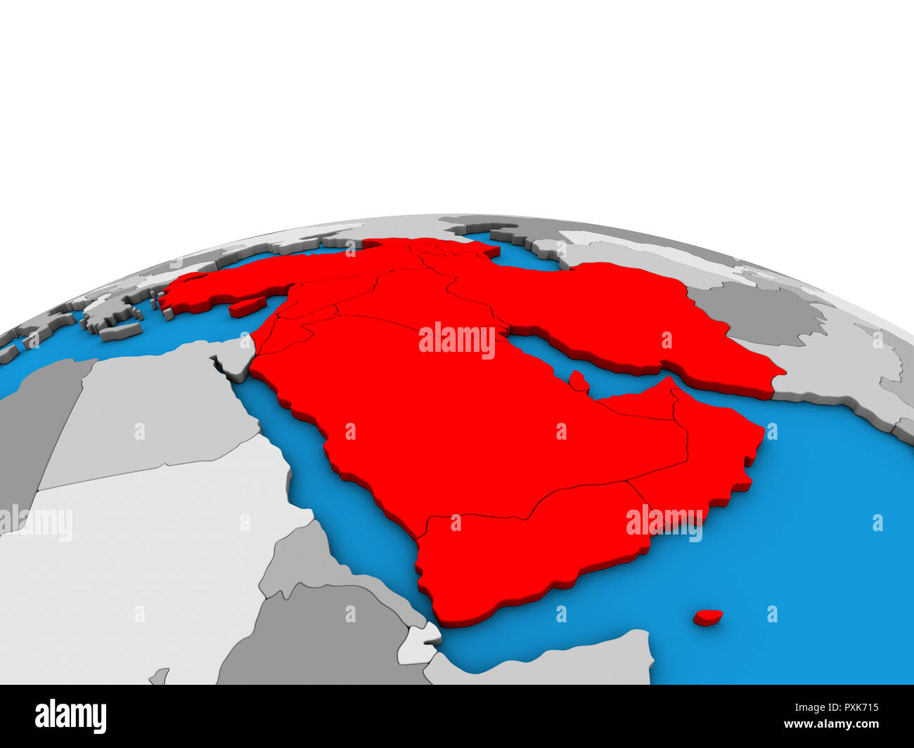 Southwest asia political map hi-res stock photography and images ...