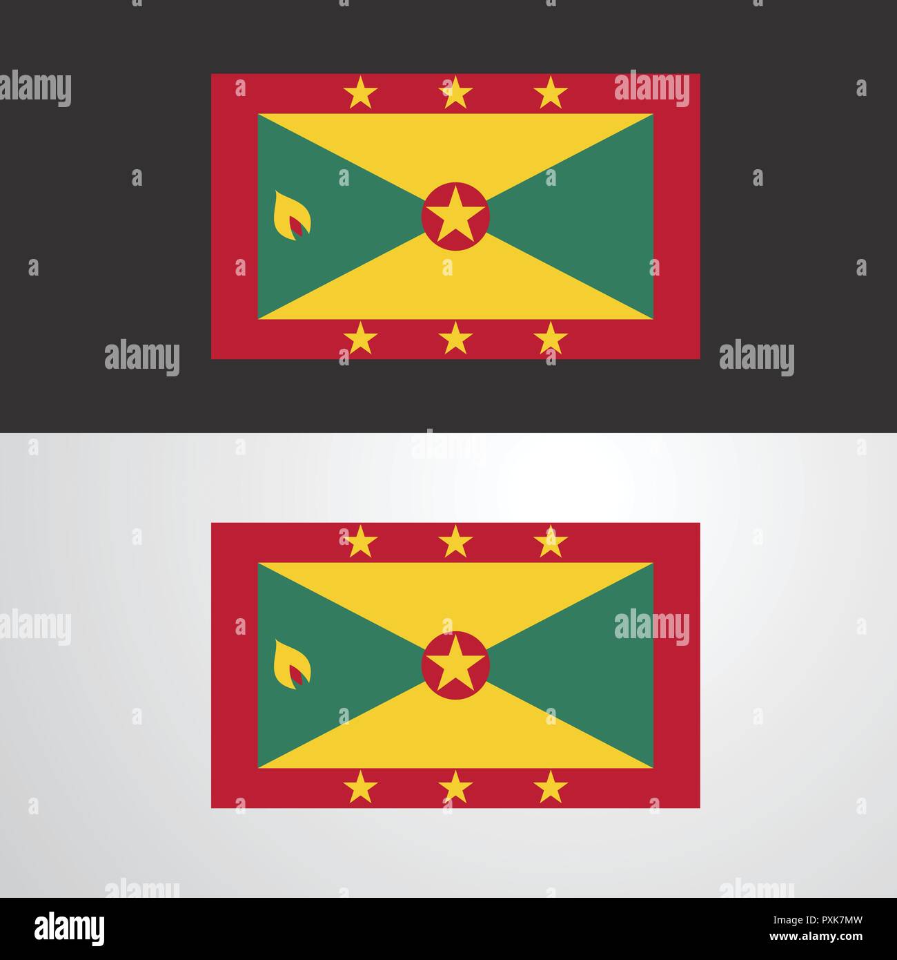 Grenada Flag banner design Stock Vector
