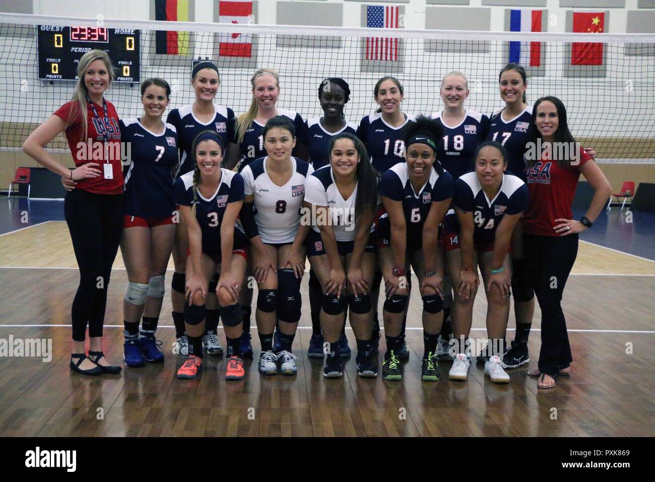 U.S. Armed Forces Team before their match against Canada during the