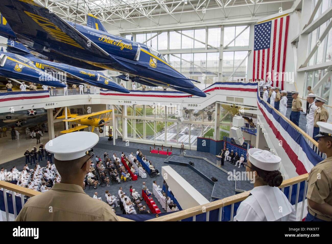 PENSACOLA, Fla. (June 5, 2017) Sailors and Marines man the rails