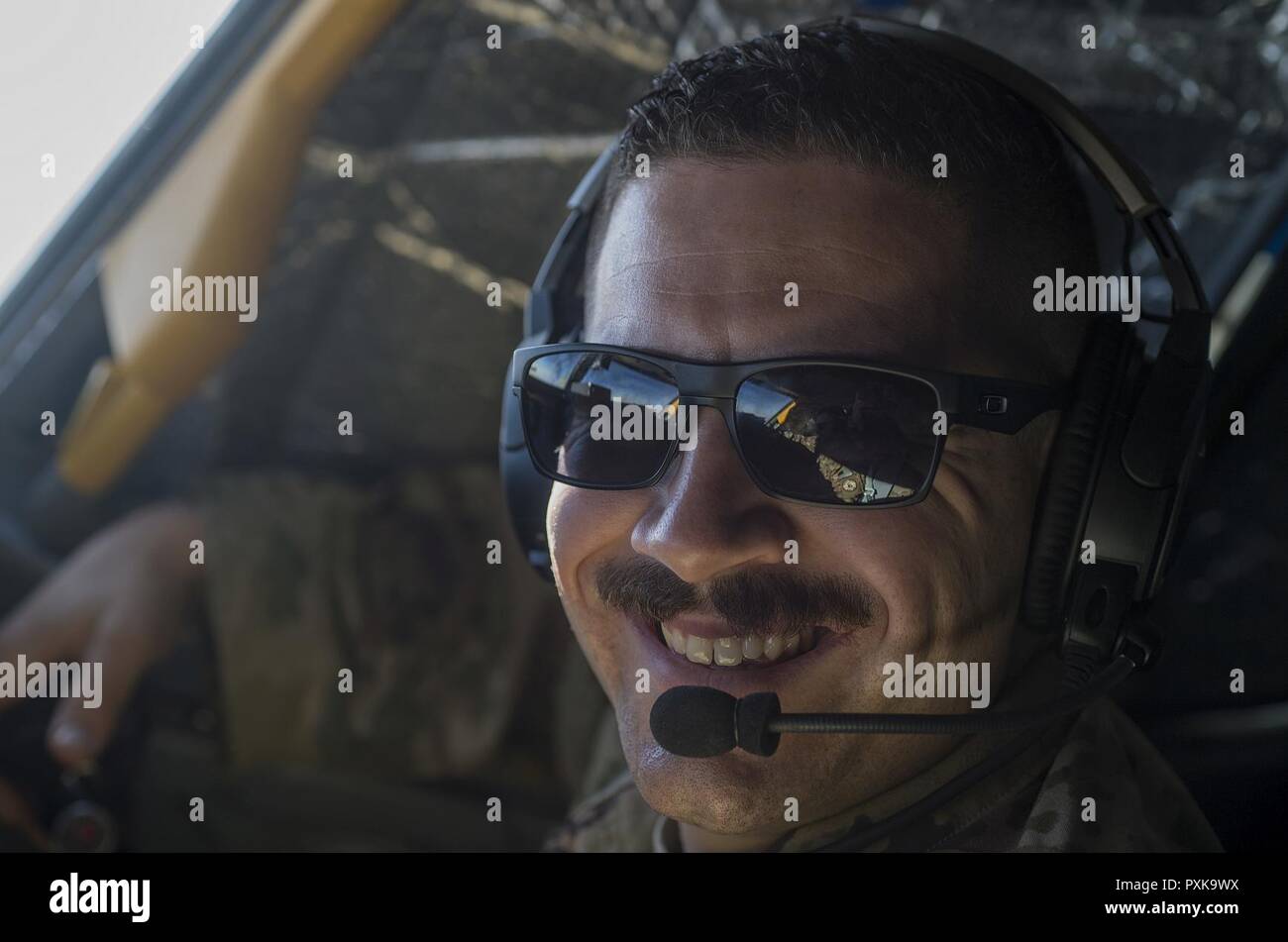 A KC-135 Stratotanker pilot, assigned to the 340th Expeditionary Air ...