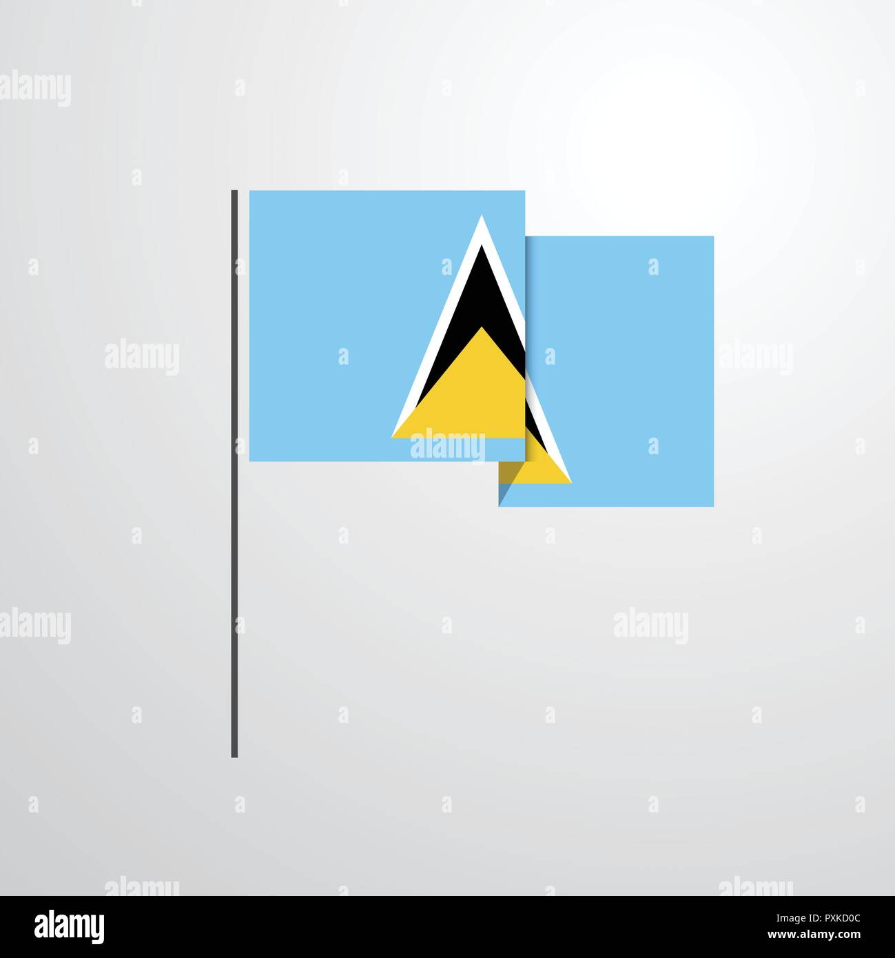 Saint Lucia waving Flag design vector Stock Vector