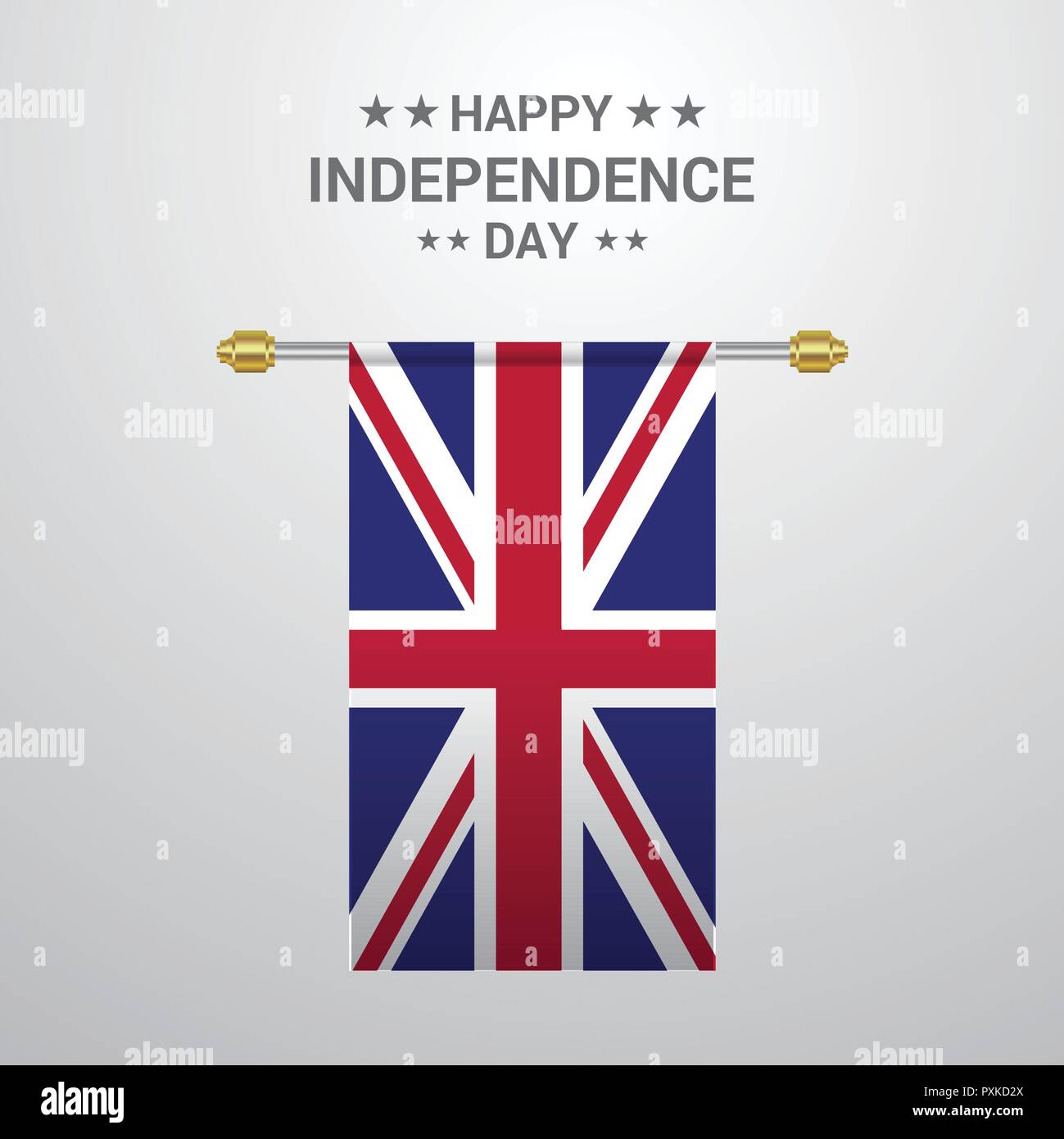United Kingdom Independence day hanging flag background Stock Vector ...