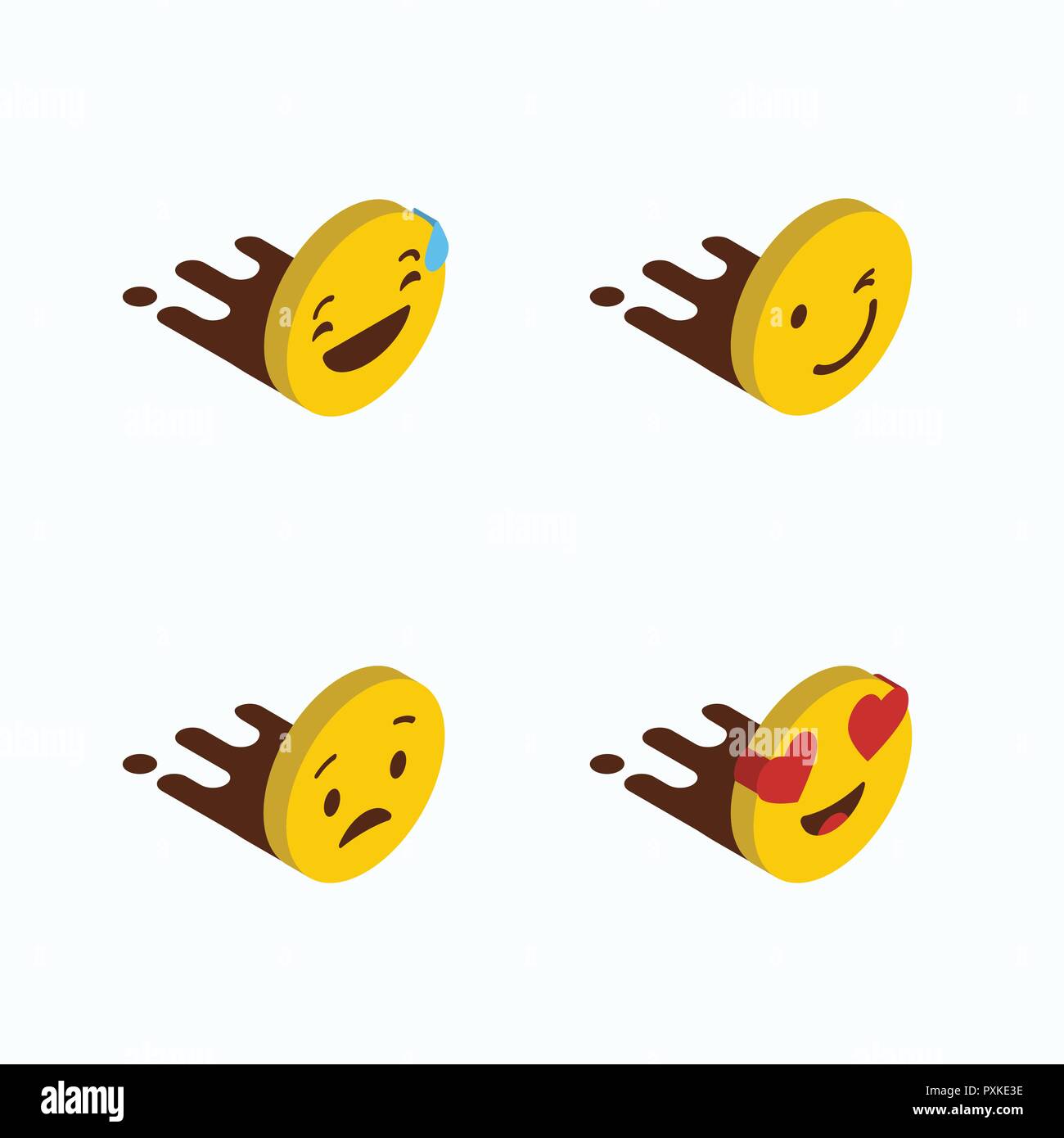 Set of Yellow emojis design vector Stock Vector Image & Art Alamy