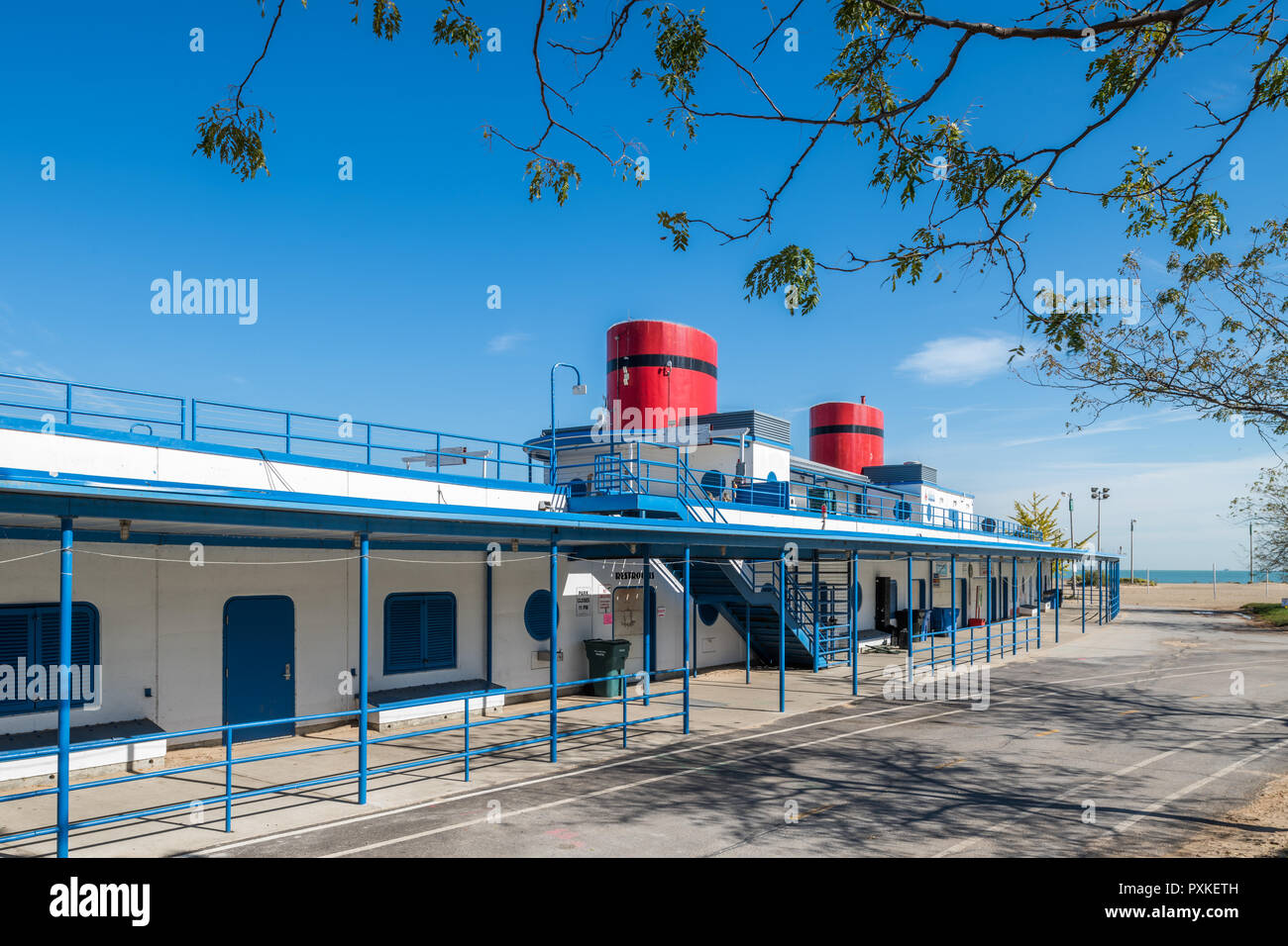 North avenue beach house stock photo alamy