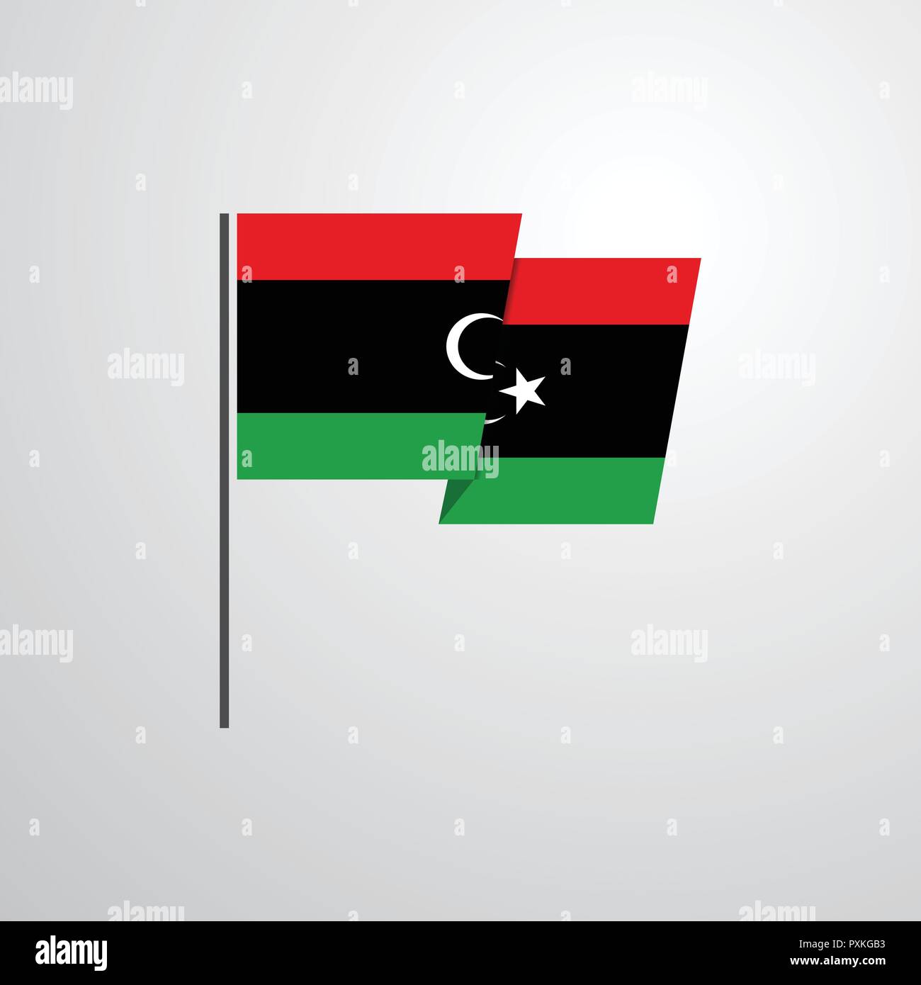 Wavy libyan flag hi-res stock photography and images - Alamy