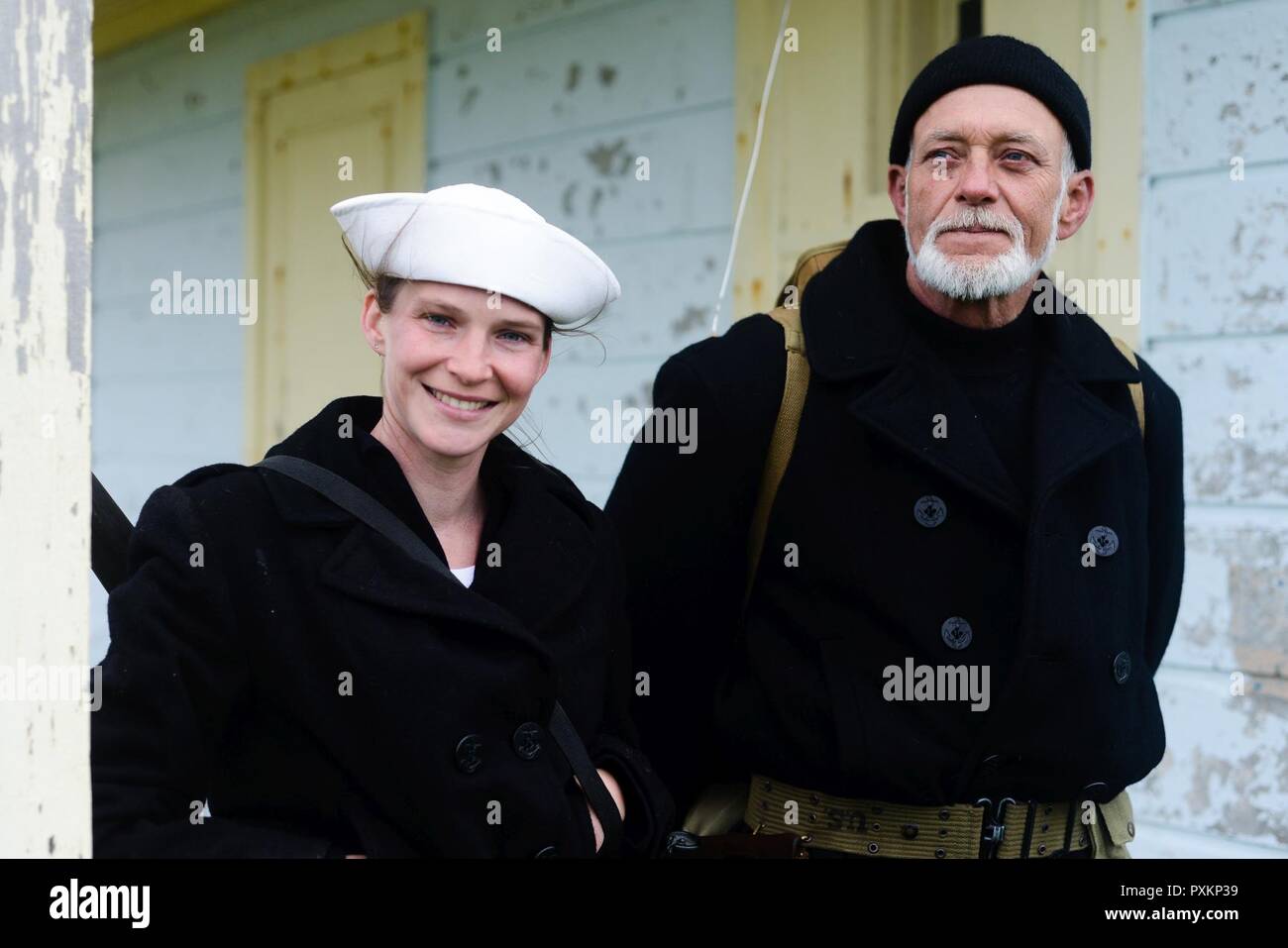 Wayne Ormsbee, a Coast Guard civilian employee, and his daughter Petty