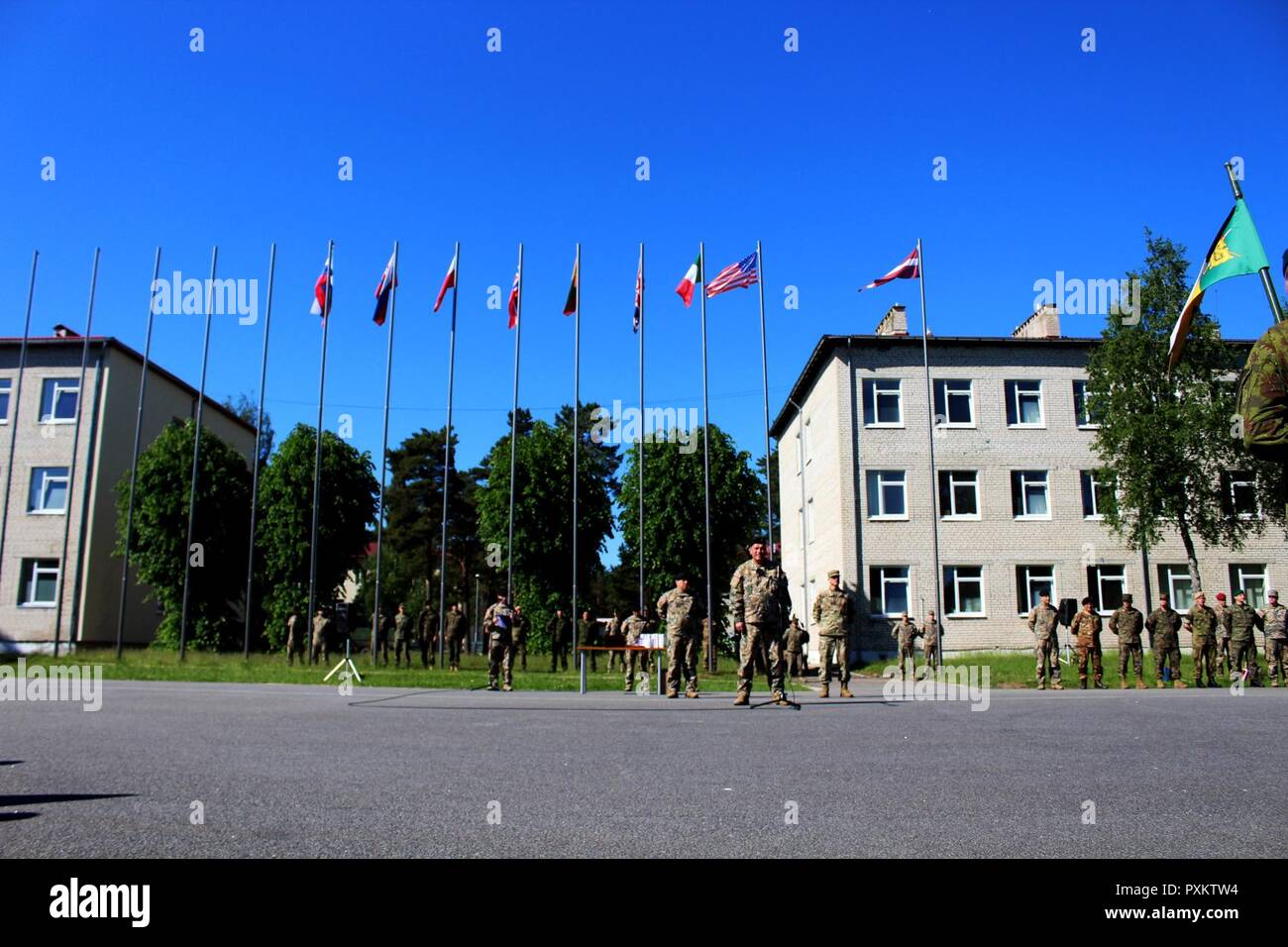 NATO Allies and partner nations stage for the closing ceremony of