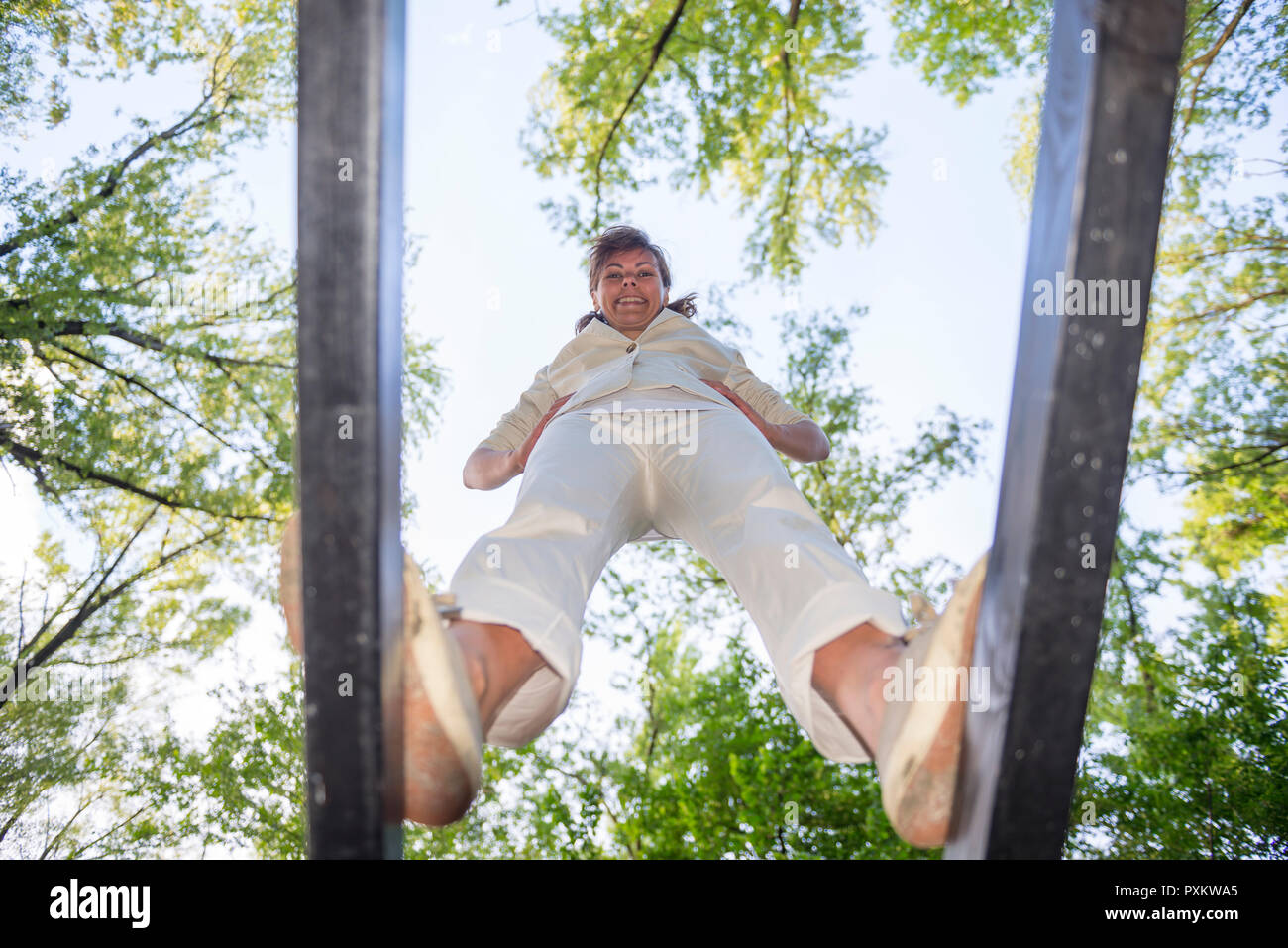 Power walking mature woman hi-res stock photography and images - Alamy