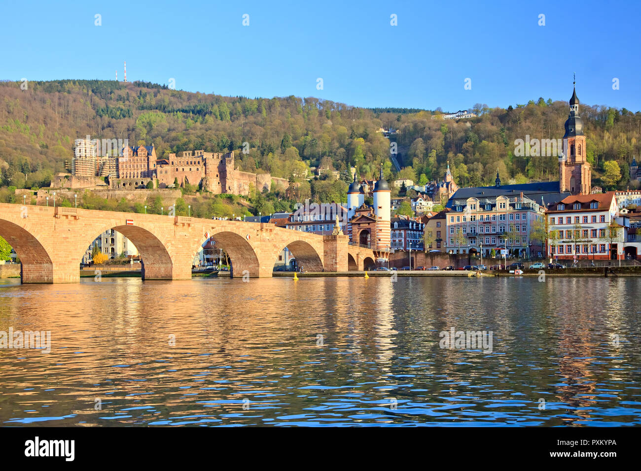 Bridge in Heidelberg, Germany Stock Photo - Alamy