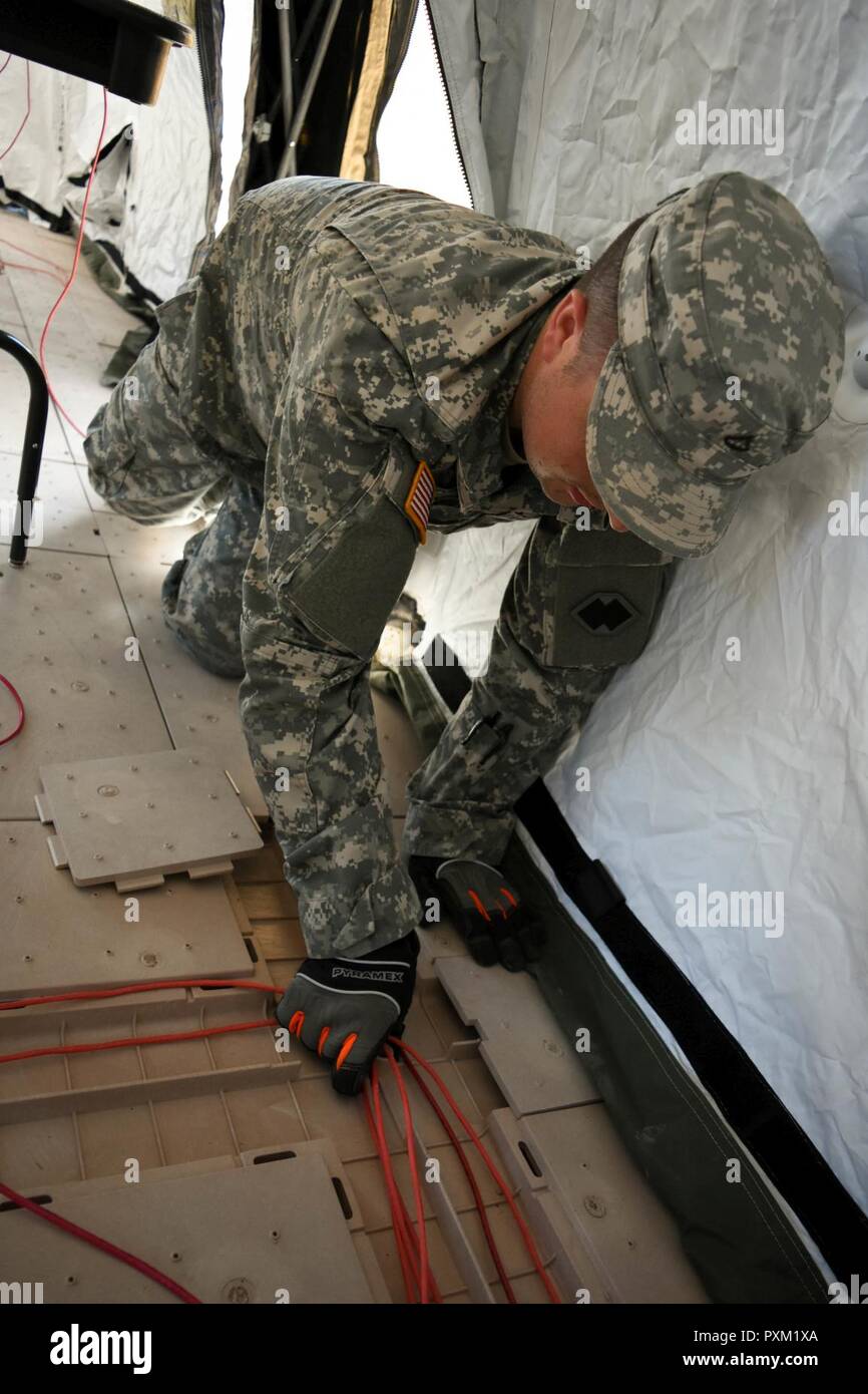 Pfc. Jason Buck, a nodal network systems operatormaintainer with the 96th Sustainment Brigade