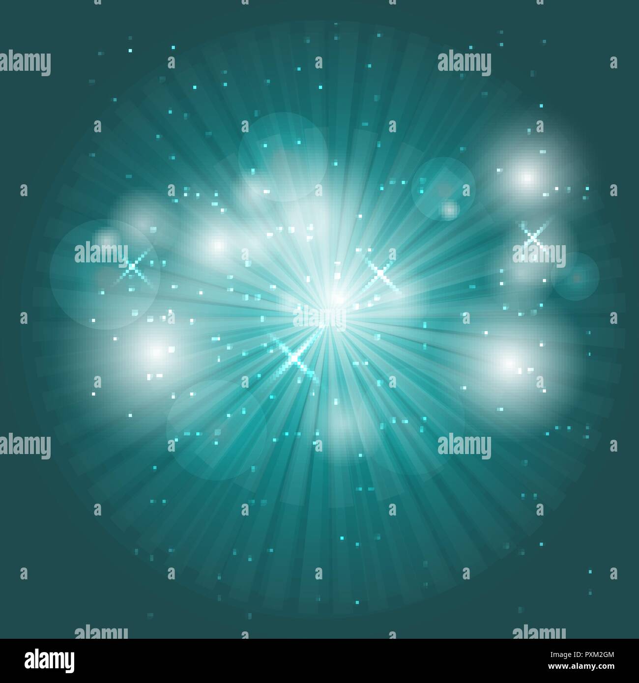 Abstract ray light on green background, stock vector Stock Vector Image ...