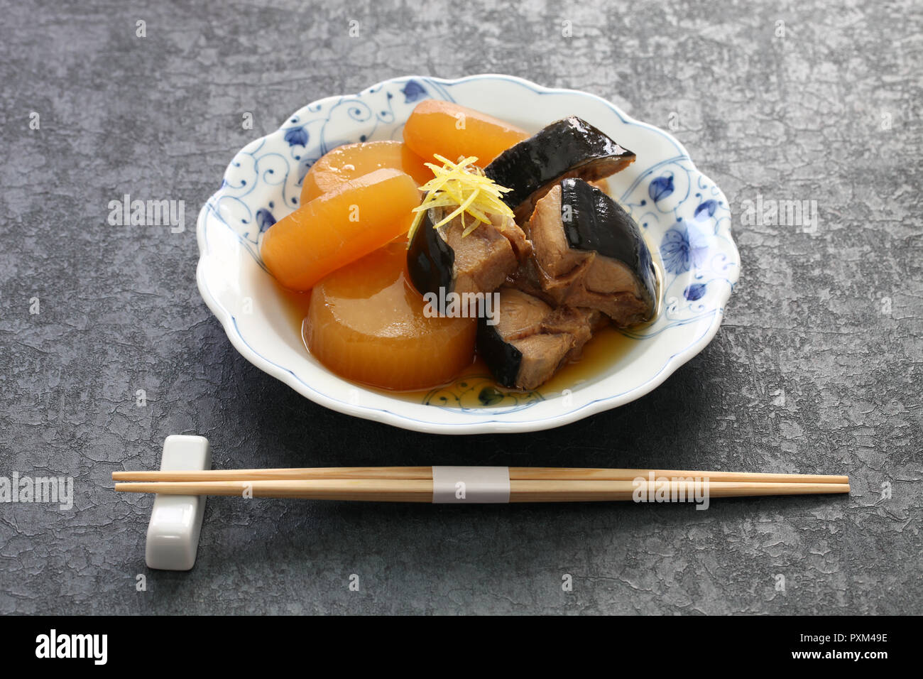 Buri Daikon, Simmered yellowtail fish with japanese radish, popular
