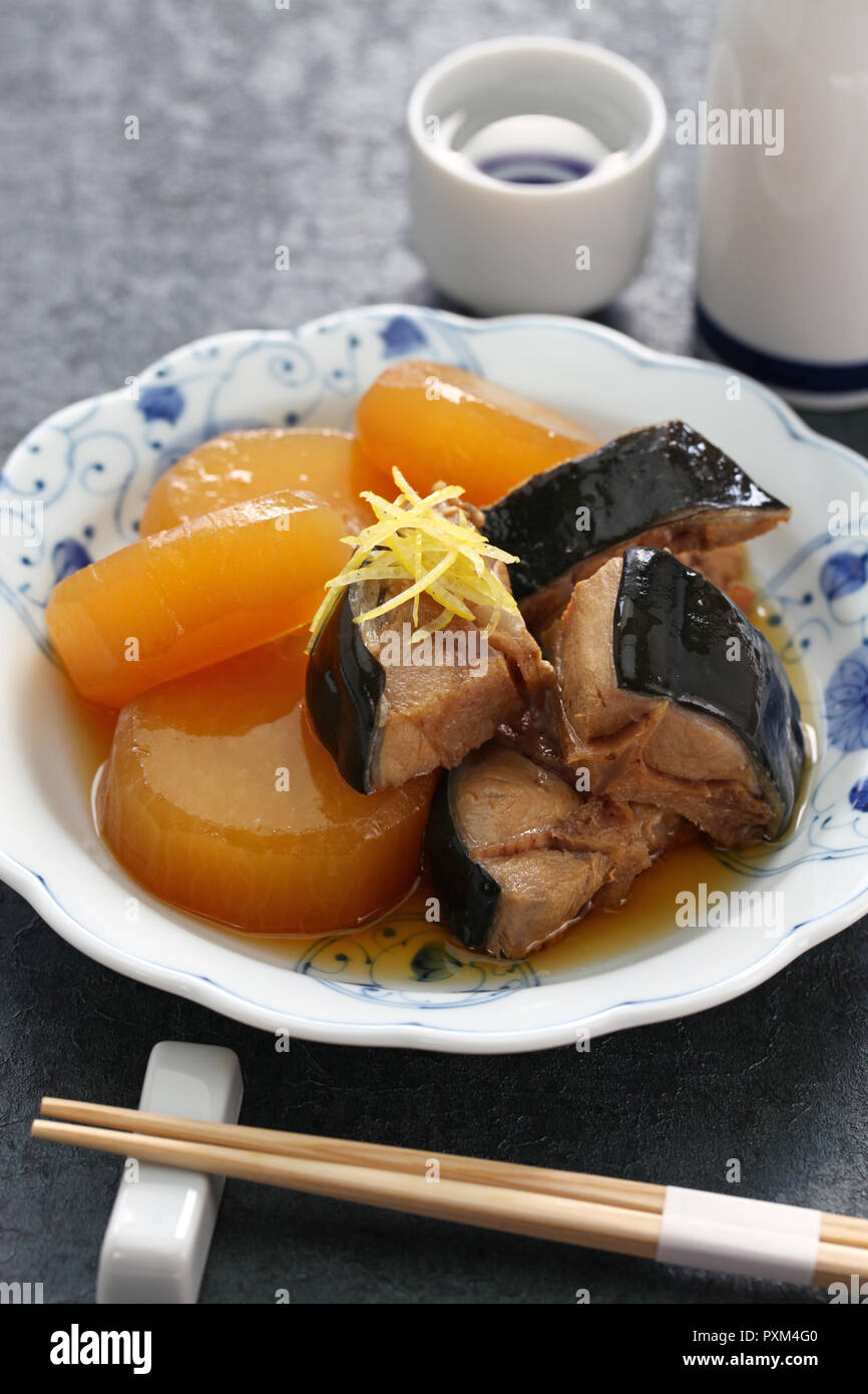 Buri Daikon, Simmered yellowtail fish with japanese radish, popular