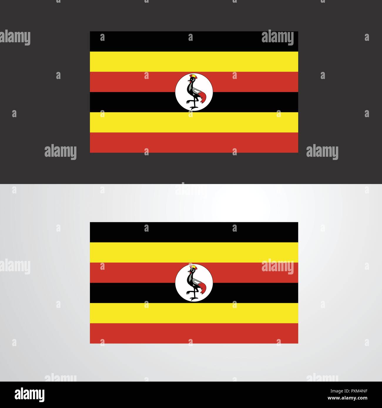 Uganda Flag banner design Stock Vector Image & Art Alamy