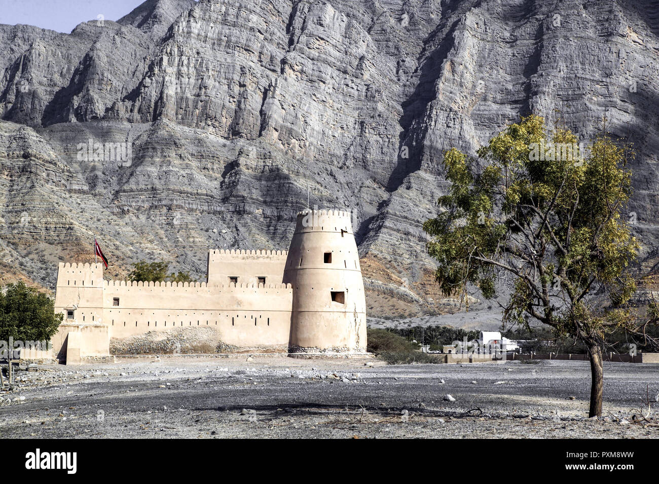 Oman Fort Nahe Kashab Musandam Al Kashab Haja Gebirge Berge Reisen Tourismus Geographie Asien Naher Osten Stock Photo Alamy